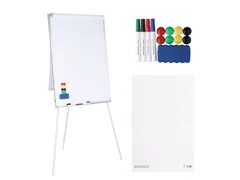 BRASQ Flipover Basic 70x100cm Magnetisch Aluminum met accessoires