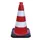 pion,H 500mm,pvc,rood/wit,retro-reflecterend