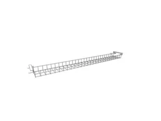 kabelbak,v. bureau,HxBxD 70x1600x160mm,v. tafel B 2000mm,zilverkleurig - 1