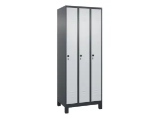locker,HxBxD 1950x750x500mm,3vak,vak B 250mm,draaigrendel,voeten - 1