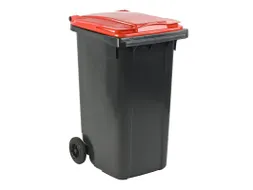 Mini-container 240 Liter Grijs Rood