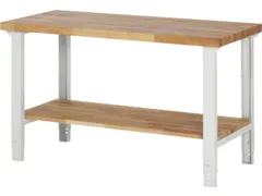 werkbank,HxBxD 790-1140x1500x700mm,beukblad,draagverm. 750kg,4voeten