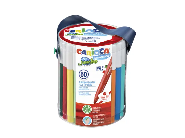 Viltstift Carioca Jumbo maxi assorti set à 50 stuks