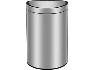 Mirage Semi-round Prullenbak Sensor Bin 47 Liter Mat Rvs - 1