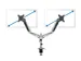 Bras 2 édrans 15-32 inch Vérin Argent