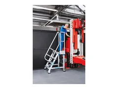 bordestrap,verrijdbaar,bordes H 0,6m,3treden,45° helling,aluminium