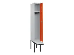 locker met bank,HxBxD 2120x300x815mm,1vak,vak B 300mm,cilinderslot