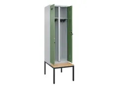 locker met bank,voor scheiding van kleding,HxBxD 2120x600x815mm,2vak