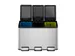 Essential splitted Recycler Pedaalemmer 3x10 Liter Mat RVS