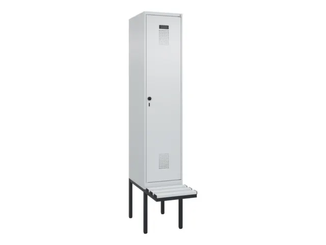 locker met bank,voor scheiding van kleding,HxBxD 2120x400x815mm,1vak