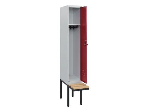 locker met bank,HxBxD 1950x300x815mm,1vak,vak B 300mm,draaigrendel