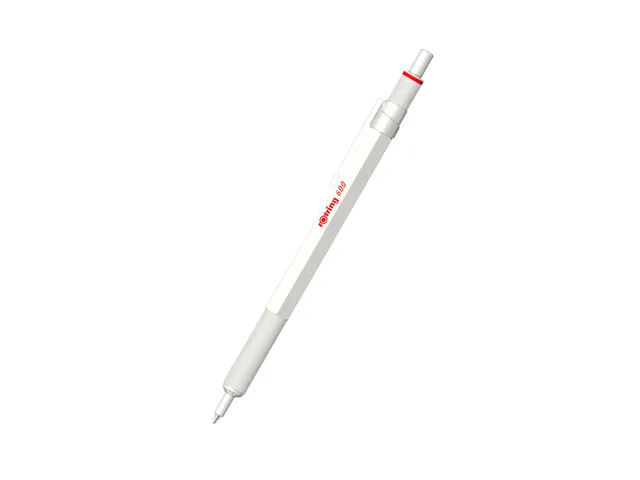 Balpen rOtring 600 parelmoer medium wit