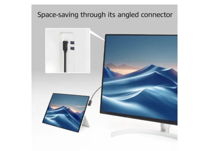 Kabel ACT USB-C hoek links/rechts USB-C hoek boven/beneden 10Gbps 2m