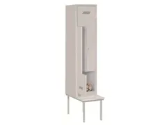 Z-garderobekast 2100x430x500mm 2 Delen Zitbank Klinksluiting Grijs