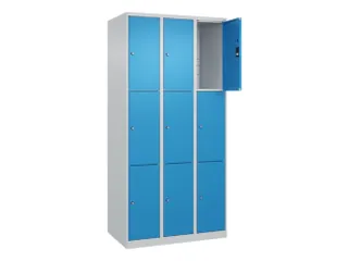 lockerkast,HxBxD 1850x900x500mm,3x3vakken,vak B 300mm,cil.-slot - 1