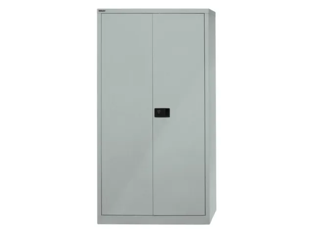 Armoire portes battantes 1806x914x400mm 3 tablettes acier argent