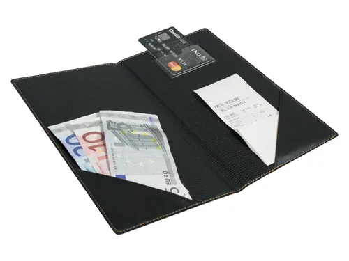 Betaalmap Securit Trendy 23 x 13 cm zwart lederlook