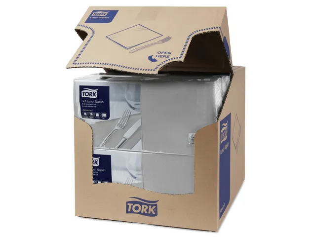 Tork 477869 Soft Lunchservet Advanced Grijs 33x33cm