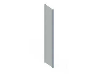 zijwand,v. inhaakstelling,HxD 2500x500mm,verzinkt,massief plaatstaal - 2