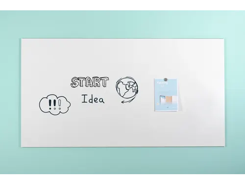 Whiteboard 98x198cm Zonder Rand Gelakt Staal Magnetisch