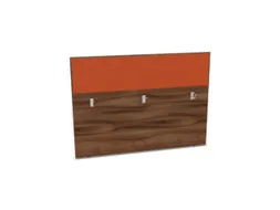 baliepaneel bureau aanbouw achter NP-tiepolo nut BN3012-oranje 1600mm