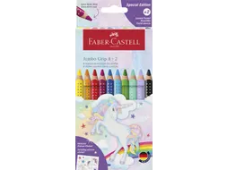Kleurpotlood Faber-Castell Jumbo Grip Unicorn 8+2 incl. stickervel