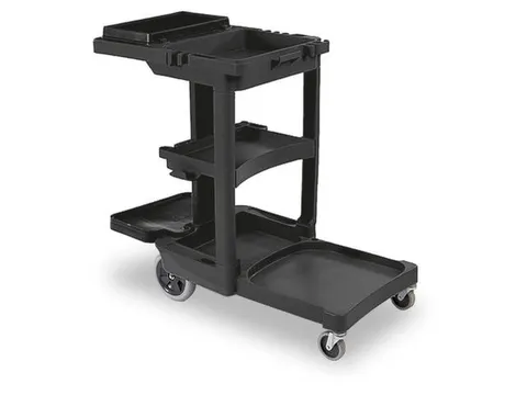 reinigingswagen,zakhouder,bak,HxBxD 975x1170x560mm,PP,zwart