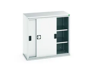 werkplaatskast,HxBxD 1000x1050x550mm,2xStalen bodem,romp RAL7035 - 1