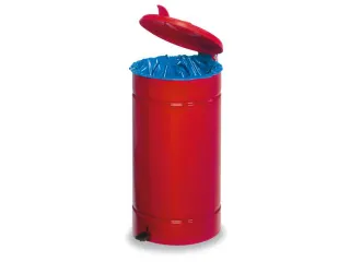 afvalverzamelaar,1x70l,HxØ 700x450mm,klemring,romp staal RAL3000 - 1