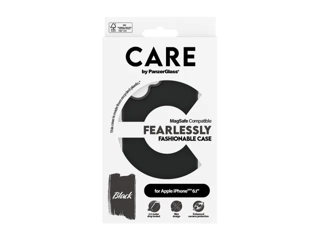 PanzerGlass CARE by Case Black w. MagSafe iPhone 16, Hoes, Apple