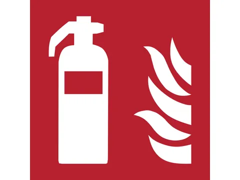 Pictogram bordje Djois Brandblusser 200x200mm rood