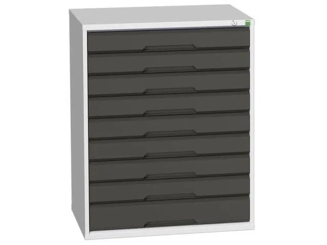 ladekast HxBxD 1000x800x550mm 9laden romp RAL7035 front RAL7016