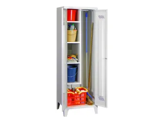 Schoonmaakkast HxBxD 1850x600x500mm Klink Poten RAL7035 Front RAL7035 - 3