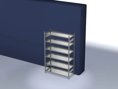 Inhaakstelling Basisveld 2000x1300x535mm 180kg 5legborden Opvang