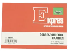 Correspondentiekaart Sigel Expres A6 blanco ivoorkarton pak à 50 stuk