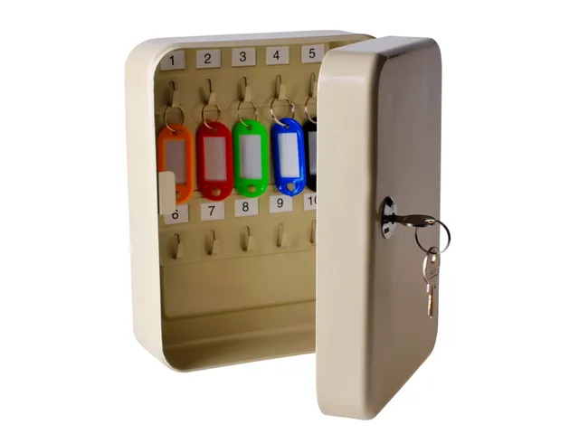 Sleutelkast Pavo budget 20 haken 200x160x60mm cilinderslot beige