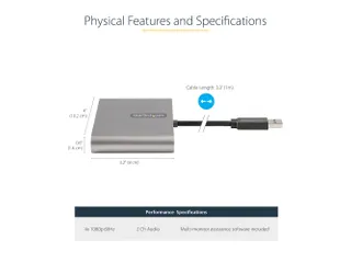 USB 3.0 naar 4x HDMI Adapter, Externe Video & Grafische Kaart, USB Typ - 5