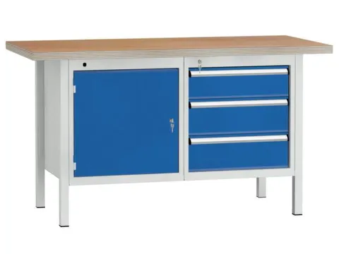 Werkbank Hxbxd 840X1500X700Mm 1Lade 150Mm 2Laden 175Mm 1Kastvak 500Mm