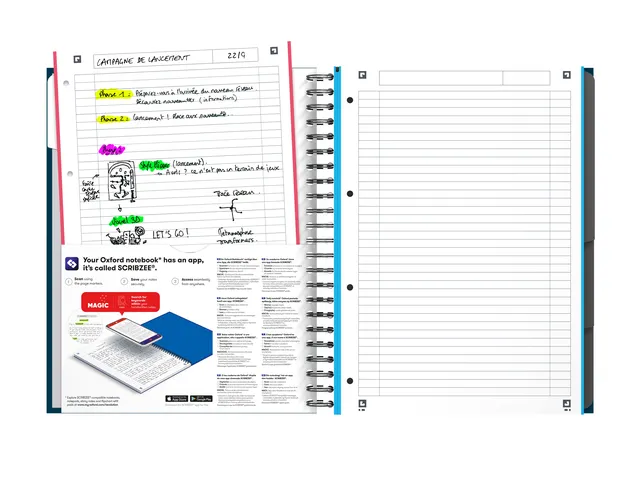 Bloc de cours Oxford Essentials A4+ 120fls double spirale assorti