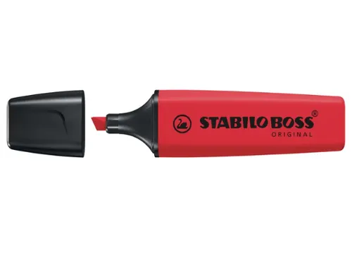 Markeerstift STABILO Boss 70/48 echt rood 15 stuks