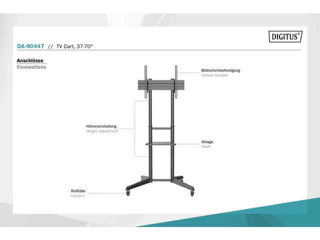 Support écran TV 37-70 inch Noir