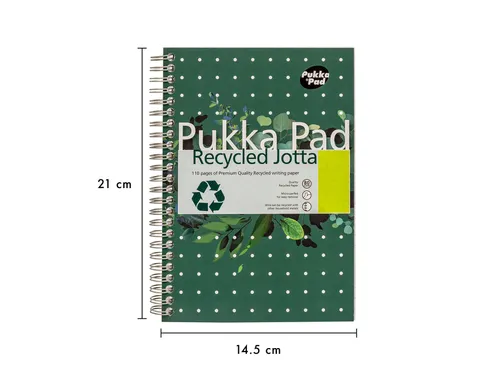Notitieboek Pukka Jotta A5 lijn 55vel/110pagina's 80 gram groen