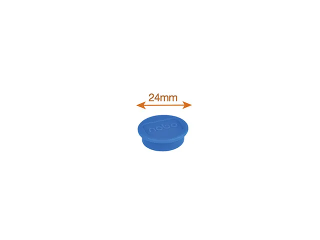 Aimant Nobo 24mm bleu 10 pièces