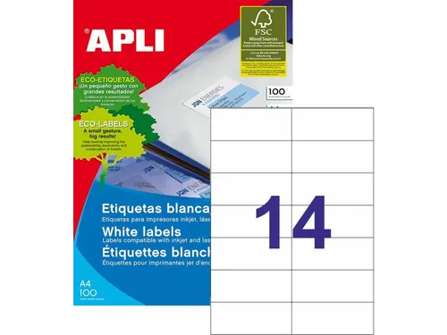 Witte Etiketten 105 X 424 Mm (Bxh) 1.400 Stuks (1277)
