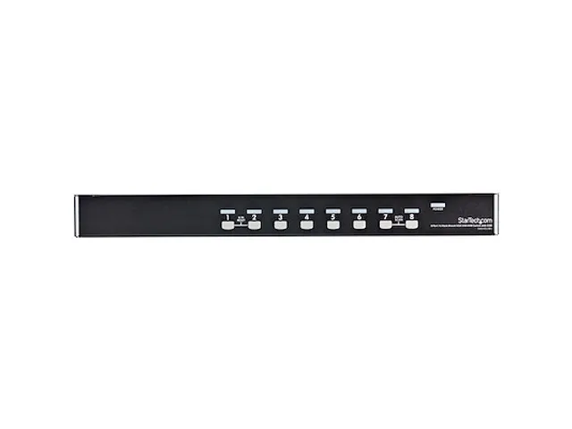 8-poort 1U-Rack USB KVM-switch met OSD en Bekabeling