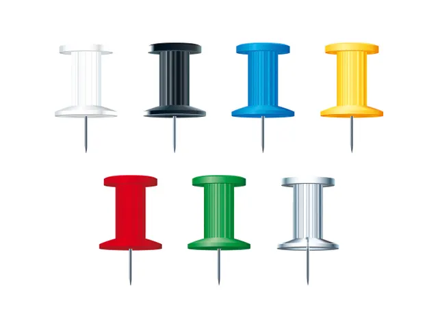 Doos met 25 prikbordspelden Push Pins punthoogte 7mm 10mm diameter
