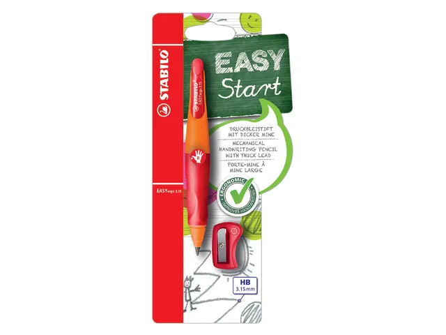 Vulpotlood Stabilo Easyergo 3.15 Rechts Oranje/rood