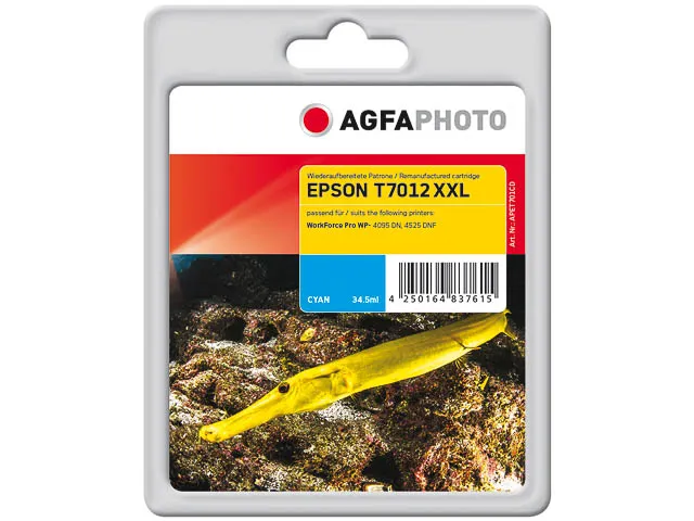 Agfa Photo Epson T7012 WP inkt Cyaan XXL Rebuilt 3400 pagina's