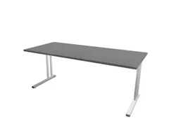 in hoogte verstelbaar bureau HxBxD 720-840x1800x800mm MS-donkergrijs