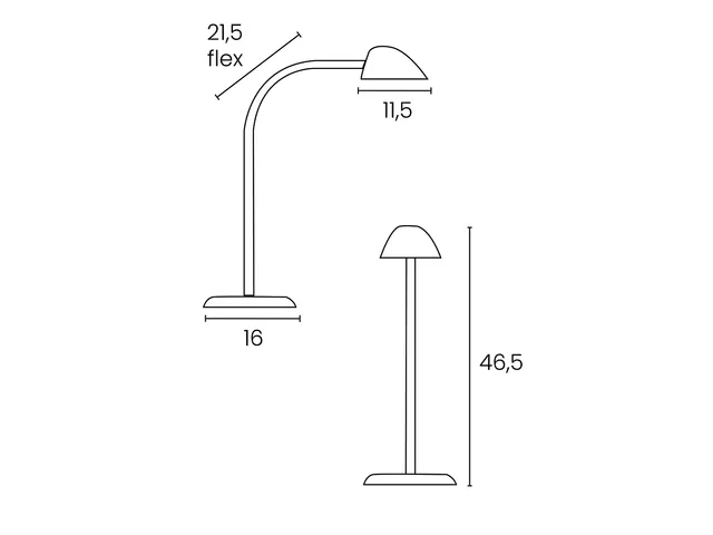400093833 Unilux Desk Lamp Easy LED 2900K 997lm dimbaar USB zwart